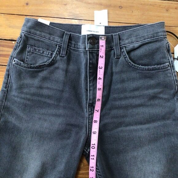 Current Elliot The stovepipe jeans high waist high-rise distressed denim grey 26 - Picture 14 of 16
